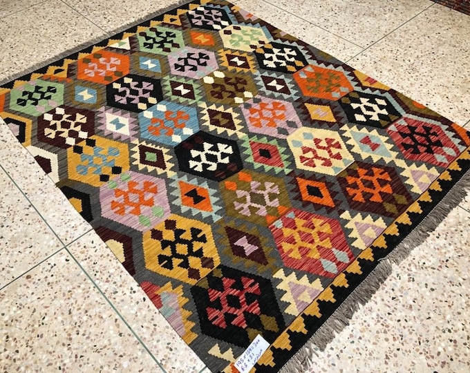 5x7 afghan wool kilim, modern furniture, area rugs, carpet bag purse, bedroom rug, baluch rug, traditional rug, nomadic rug, bohemian rug