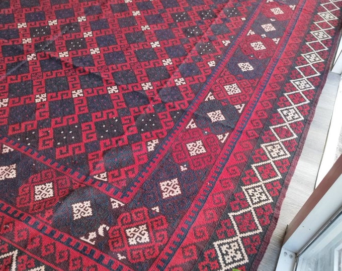 9'2X15 Ft Well-made Handwoven Maimana kilim, Persian rug, Kilim Rug, Afghan Rug, Kilim, Rugs, Home Decor, Persian rug, Area Rug,