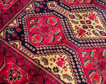 7x10 Authentic Afghan / Persian Rugs, Sustainable decor, rag rug, reading rug, bed plans, rug pad, sewing, midcentury rug, Afghan rugs, jute