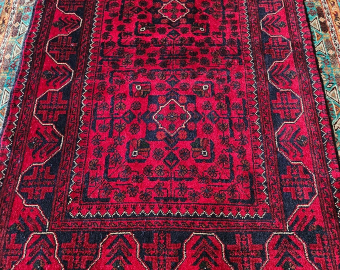 Small Afghan Rug, office rug, kitchen rug, nomadic rug, jute rug, colorful rug, floor rugs, area rugs, home decor modern, bedroom rug, decor