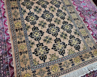 3X5 Handmade Afghan Rug, Vintage rug