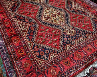 5x7 Beautiful Merinos Wool Afghan Rug, Pile Rug, Turkish Kilim Rugs, Rug Carpet, Oushak Rugs, 5X7 Feet