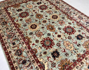 Handmade Traditional Afghan Kazak Carpet, Super Fine Handmade Area Living Room Rug