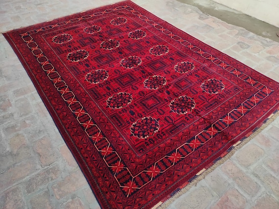 7x10 Afghan Rug, Nursery Decor, Persian Rug, Vintage Rug, Small 