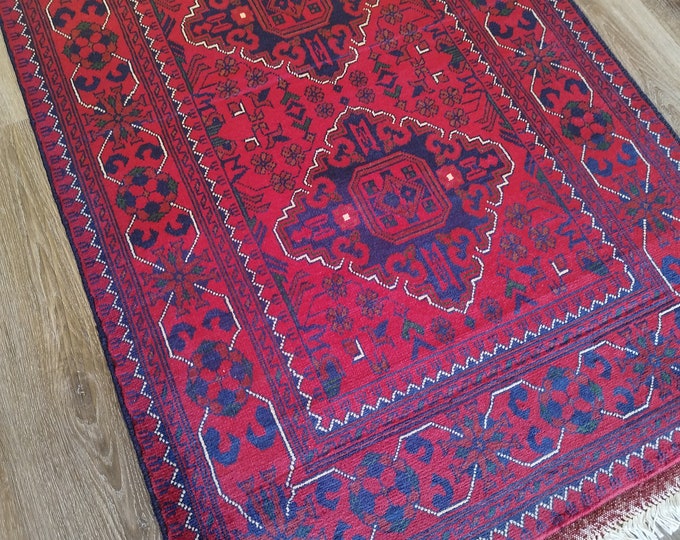 Authentic Runner Afghan 2x4, southwestern rug, shag rug, rag rug, floor rug, yoga rug, bokhara rug, moroccan rug, cool rug, turkish kilim