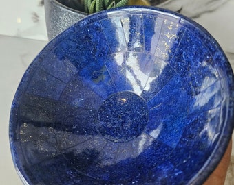 High-quality Handcrafted Lapis Lazuli  Bowl | Stunning Royal Blue Color from Badakhshan, Afghanistan