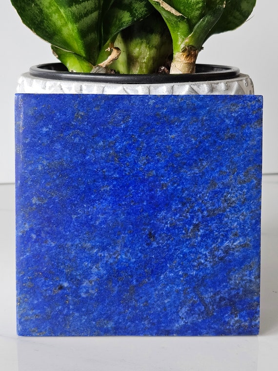 10 X 10 Cm Polished Stone Sided Tile | A+++ Lapis Lazuli, Lapis 