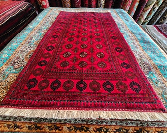 Highest quality Afghan Rug, Bokhara rug, Beljic rug, Valentine's gift, farmhouse decor, kaws rug, rug runner, modern rug, peacock rug, eco-f