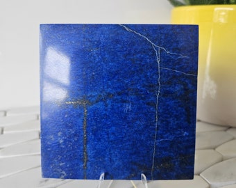 10 x 10 Cm Lapis Lazuli Stone Tile | Free form, manifestation, Love, small crystals, Raw stone, Best Friend Gift, mineral specimen