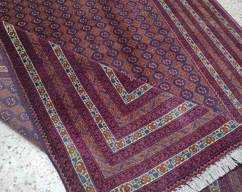 7x10 Feet Handmade Afghan Bokhara Rug