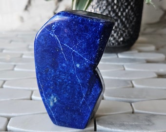 Natural Lapis Lazuli Free Form, Raw Natural Blue Stone, Gift for Mom, Crystal Gifts, Earth Stone, Pyrite slab, chunky stone, Femininity