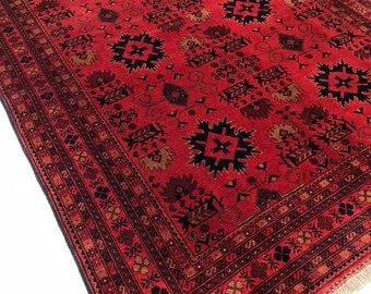 5x8 Afghan Rug. large floor rugs, berber carpet, bedroom rug, turkish kilim rug, rustic home decor, medallion era rug, pillow, colorful rug