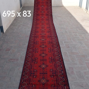 2.69x22 Long Afghan Runner Rug, homemade christmas gifts, Ethnic Rug, berber carpet, medallion rug, sumak rug, war rug, blanket, small rug