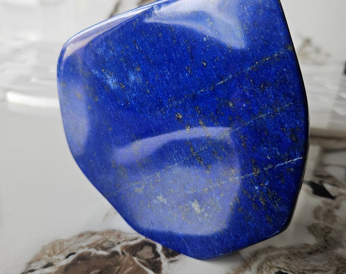 A++ Lapis Lazuli Free Form, Raw Natural Blue Stone, flat back, handmade tiles, Protection, natural lapis, Boho, peace, Stability, Metaphysi