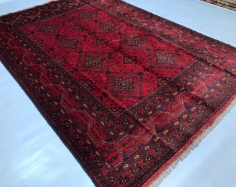 5x8 Afghan Rug. Moroccan rug, boho rug, traditional rug, patio rug, gothic home decor, rug pad, small rug, Arts and Craft, safavieh handmade