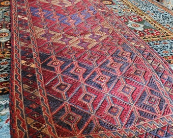 Afghan Barjasta Mushwani Runner Rug, Area Rug, Kilim Rug Handmade Rug ,Unique Rug ,Carpet Rug ,Moroccan Rug, tapis accent rug