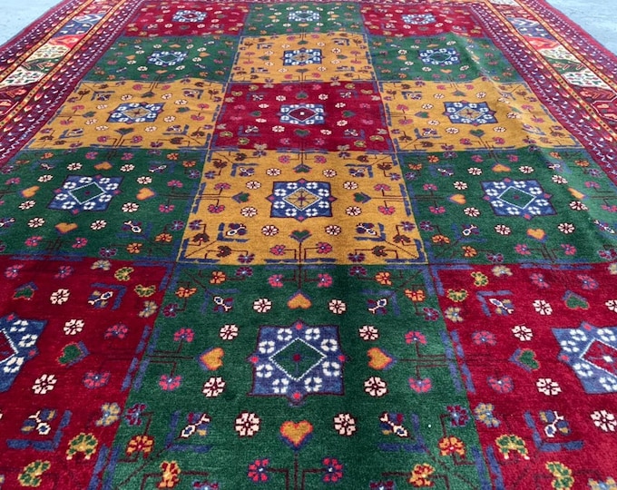 5x7 Feet Colorful Afghan Merino handmade rug