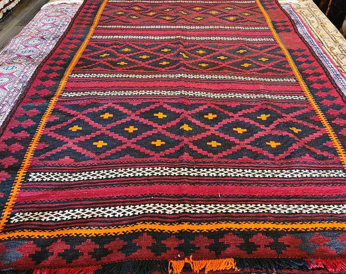 Handmade  Extremely Well-made Woven Soft Runner kilim rug for Kitchen Office  Living Room Decor, Flat Woven Kilim Rug Hallway Woolen runner
