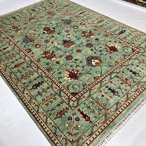 Handmade Afghan Rug Ghazni Wool Area Rug, Hazara Hand Knotted Carpet, Large Oriental Rug, Soft Durable Afghan Wool