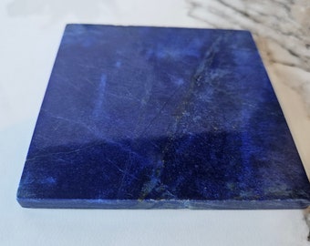 10x10 Lapis Lazuli Stone Tile | home decor, Cabochon, mineral specimen, marble, Grounding, Free form, Nurturing, handmade tile, chunky stone