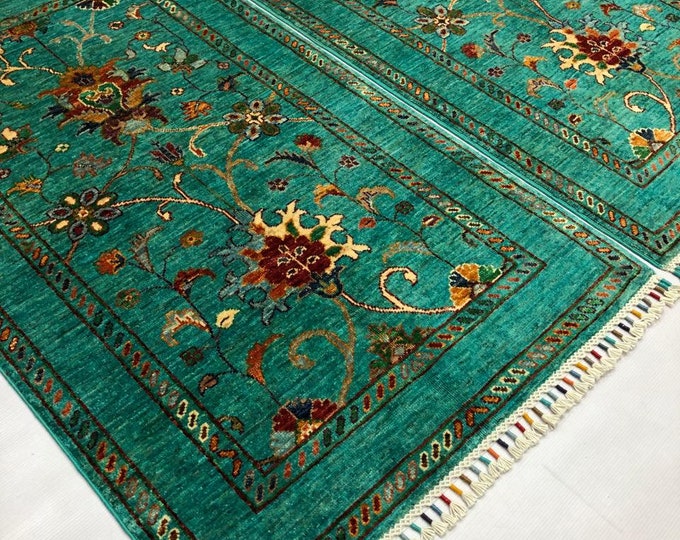 5x3 Feet Top Quality Mamluk Handmade Afghan Rug, Persian Designed from Tribal Ghazni | Living room Carpet, Beige Colored