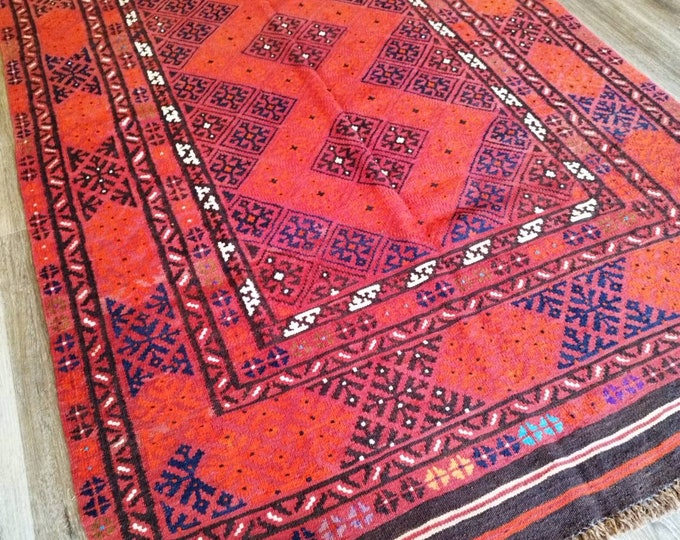 Handwoven Afghan Kilim | Handmade Rug | Accent Rug | Tribal Rug | Living Room Rug | Bed Room Rug | Organic Rug | Woolen Rug | Gift for her