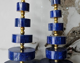 Lapis Vases and Bowles