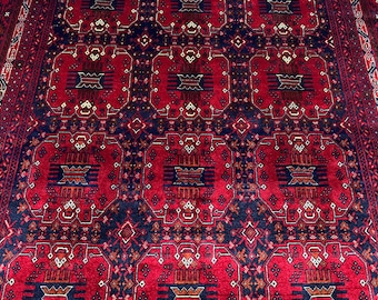 5X7 Ft Highest quality Double Knotted Beljik Soft Well-made Afghan Merino Handmade Area Rug, Hand-knotted Oriental Geometric Rug