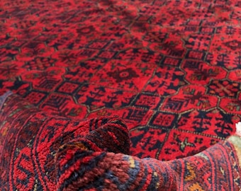 7 x 10 ft Handmade Afghan Rug, morocco Carpet