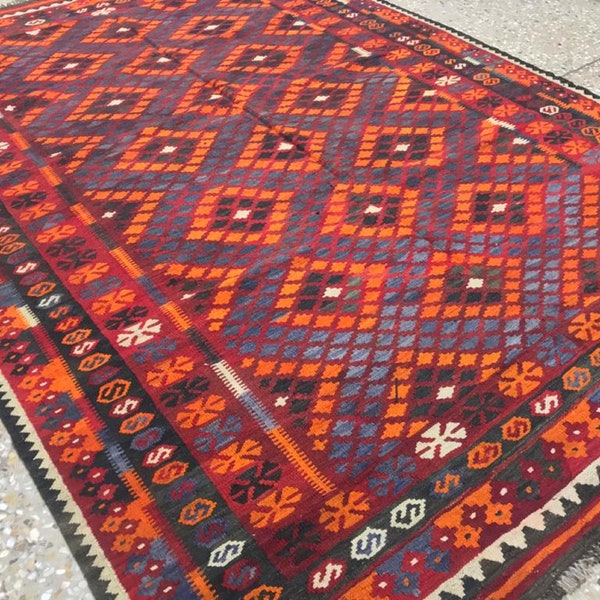 Stunning vintage kili rug, afghan kilim, area kilim, afghan kilim, maimana kilim, tribal kilim, oriental kilim, wool kilim, handmade kilim