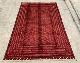 7x10 Afghan Tribal Pattern Persian designed merino handmade rug