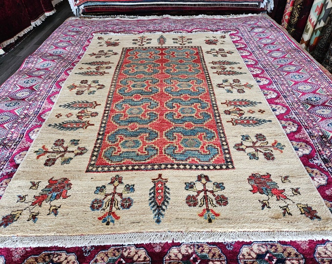 3x5 Authentic Afghan / Persian Rugs, dusty rose Carpet