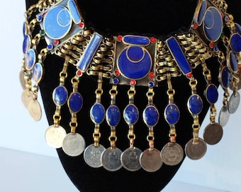 Special EID Offer, Afghan Vintage Multilayers Choker Necklace, EID Gift, Vintage Coins Jewelry, Afghan Handmade Necklace