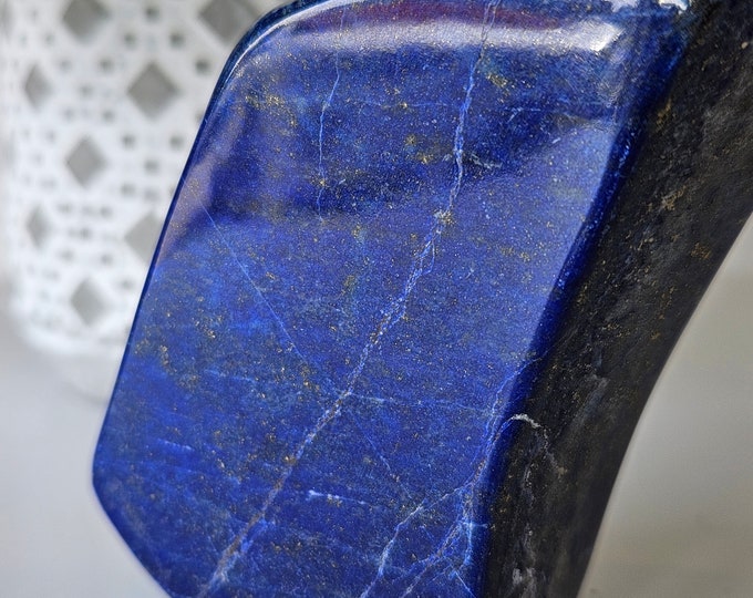 Free Form A+++ Lapis Lazuli , Lapis Freeform, Lapis Lazuli Tumble, polished slab, leadership, Decor, Stability, Desk Accessories, willpower