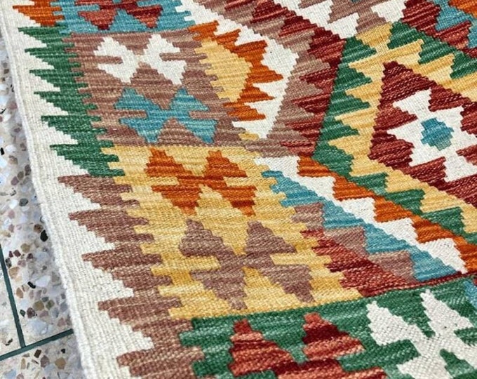 6X8 afghan kilim rug, colorful floor rug, bokhara rug, shag rug, sheepskin rug, persian rug, hand made rug, afghan killing, flat voven rug