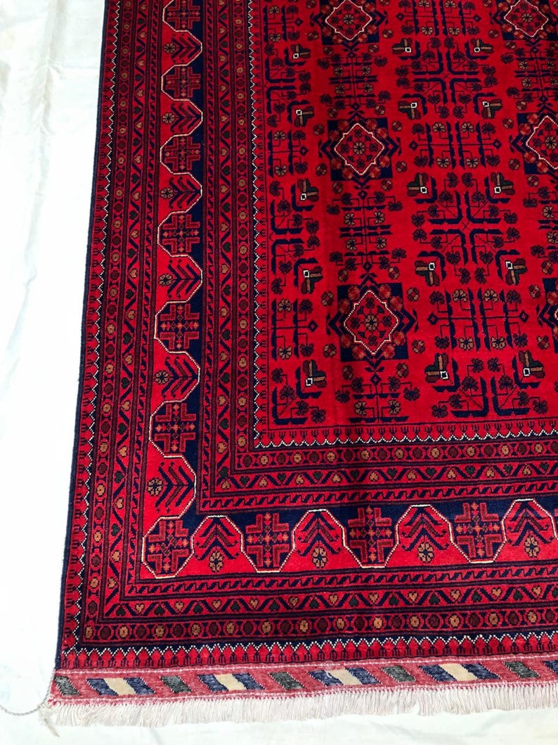 Traditional 10x7 Feet Top Quality Khamyab Handmade Afghan Rug, Persian