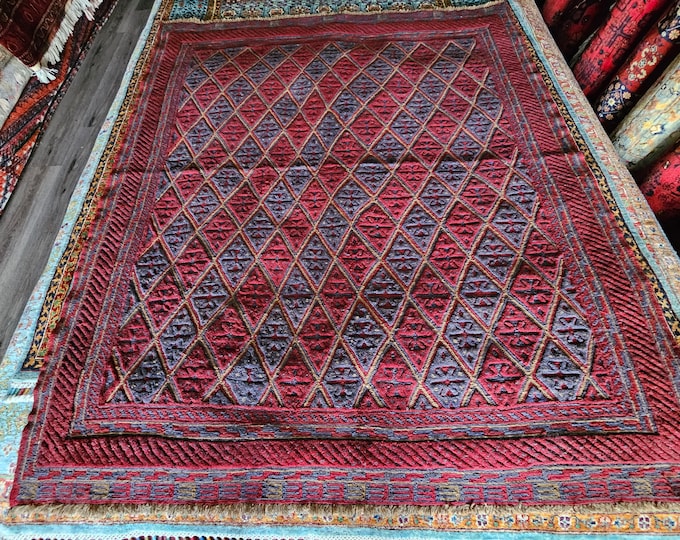 Afghan Kilim Rug, Barjasta Kilim Rugs, Rug Carpet, Area Rug Carpet, Bohemian Rug, Handmade Turkish Rug, Muted Rug, Kilim Mushwani, sumac rug