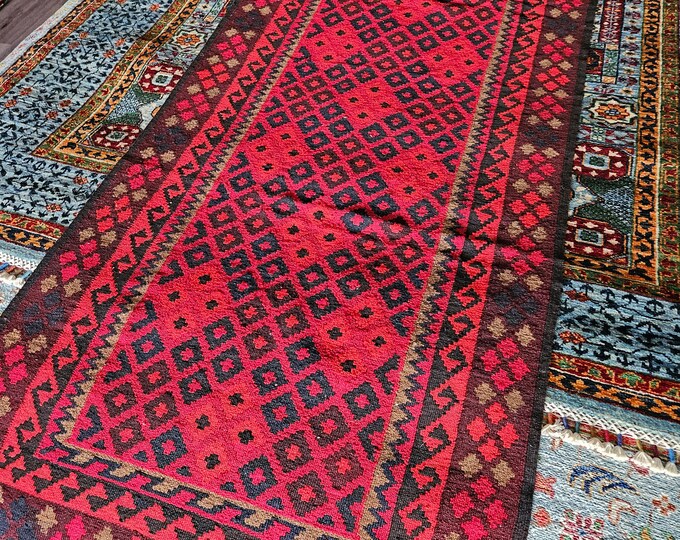 3x10 Afghan Kilim rug, kitchen rug, boys room, floor rug, office rug, Bridesmaid gifts, wall decor, new home gift, jute rug, farmhouse decor