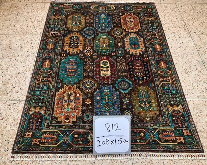 5x7 handmade floor rugs, rug pad, tiger rugs mandir for home, vintage rug, fringe rug, tiny home, bohemian rug, girlfriend, home decor, xmas