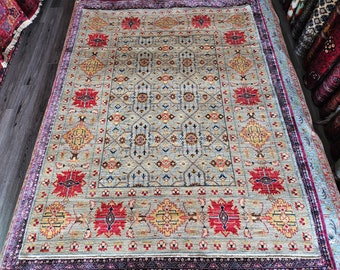 5 x 6.65 ft ziegler traditional rug, decor, oushak vintage rugs, housewarming gift, rugs for living room, vintage rug, modern rug, faded