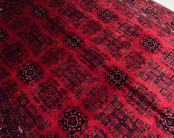 5X7 Ft Highest quality Double Knotted Beljik Soft Well-made Afghan Merino Handmade Area Rug, Hand-knotted Oriental Geometric Rug