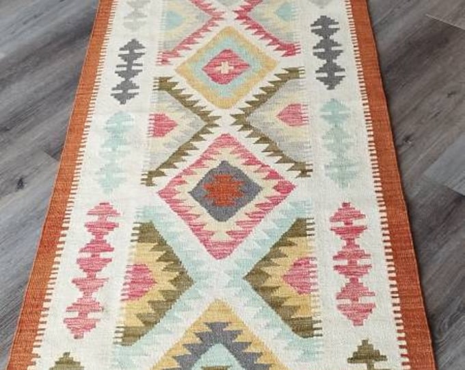 Afghan wool kilim, persian rug, rag rug, kids rug, modern rug, rug pad, hand made rug, nomadic rug, area rug, medallion era rug