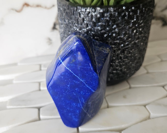 A++ Lapis Lazuli Free Form, lapis lazuli jewelry, Love, Anxiety, Protection, Polished stone, Metaphysical stone, Confidence, marble