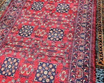Merino Wool 3X10 Runner Afghan Bukhara Rug Stunning Kondozi Runner Rug/ Oriental Turkmen Rug/ Hallway Runner Kitchen Runner/ Office Run