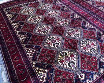7x10 Feet Double Knotted High Quality Aghan Beljik Rug, Made with 100% Beljik Wool