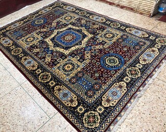 7x10 High Quality Afghan Rug, kitchen rug, custom rugs, area rugs, girlfriend, Bridesmaid gifts, home decor modern, Turkish rug, oriental