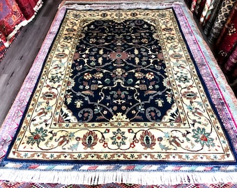 5 x 7 ft Handmade Afghan Rug, Persian Carpet