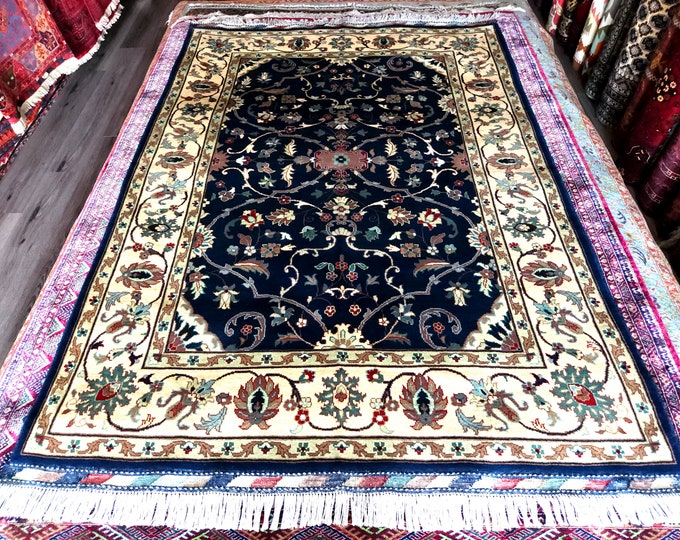 5 x 7 ft Handmade Afghan Rug, Persian Carpet