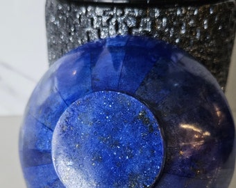 10 Cm Hand Crafted Lapis Lazuli Bowl Ovel Shape, Royal Blue Color Handmade Dish from Badakhshsan Afghanistan Active Restock requests: 0