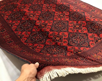 6x8 Feet Handamde Afghan rug Persian Styled Red Carpet, Khal Mohammadi Designed